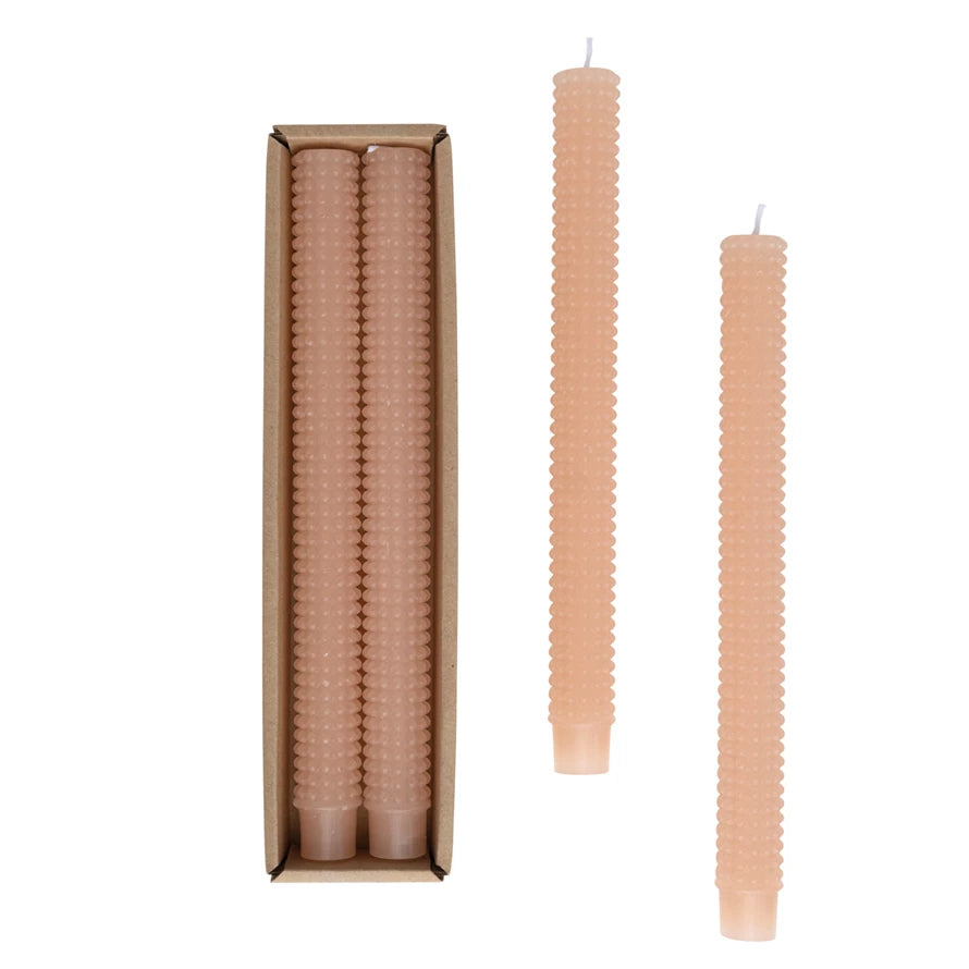 Pair of Hobnail Taper Candles