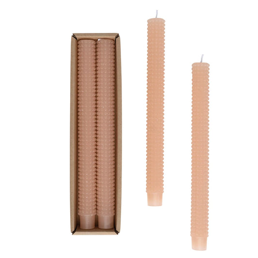 Pair of Hobnail Taper Candles