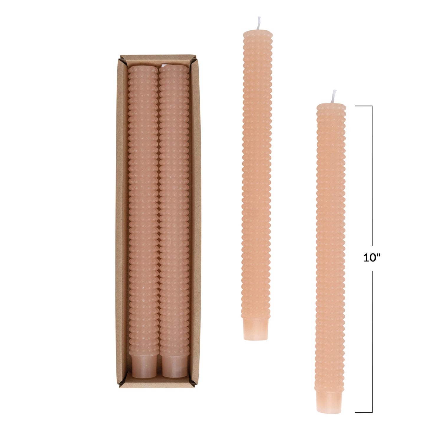 Pair of Hobnail Taper Candles