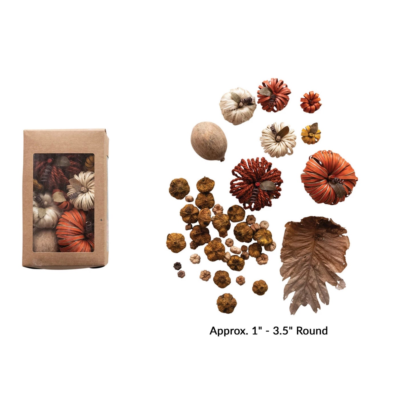 Dried Multi Color Pumpkin Shaped Box Mix