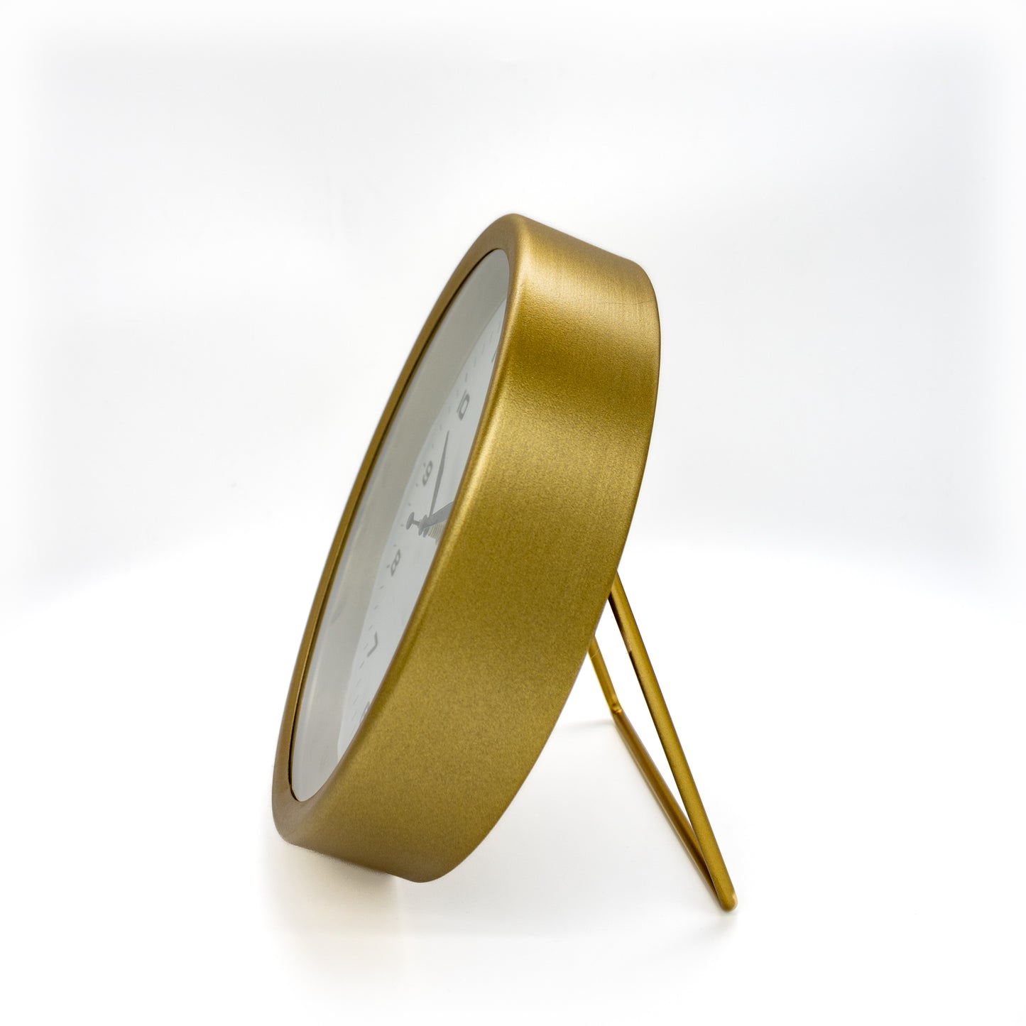 Metal Table Clock in Brass Finish