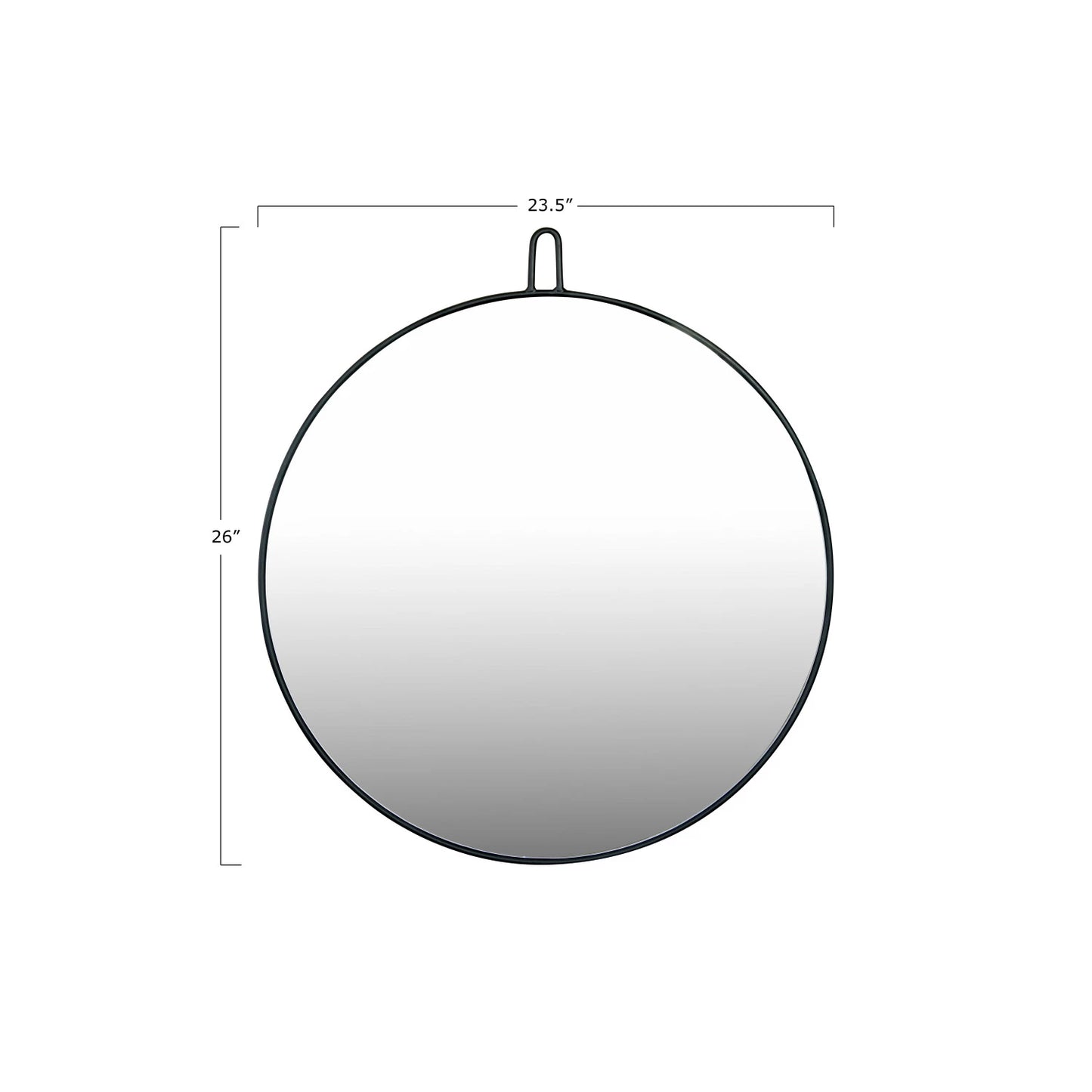 Metal Framed Wall Mirror with Hanger