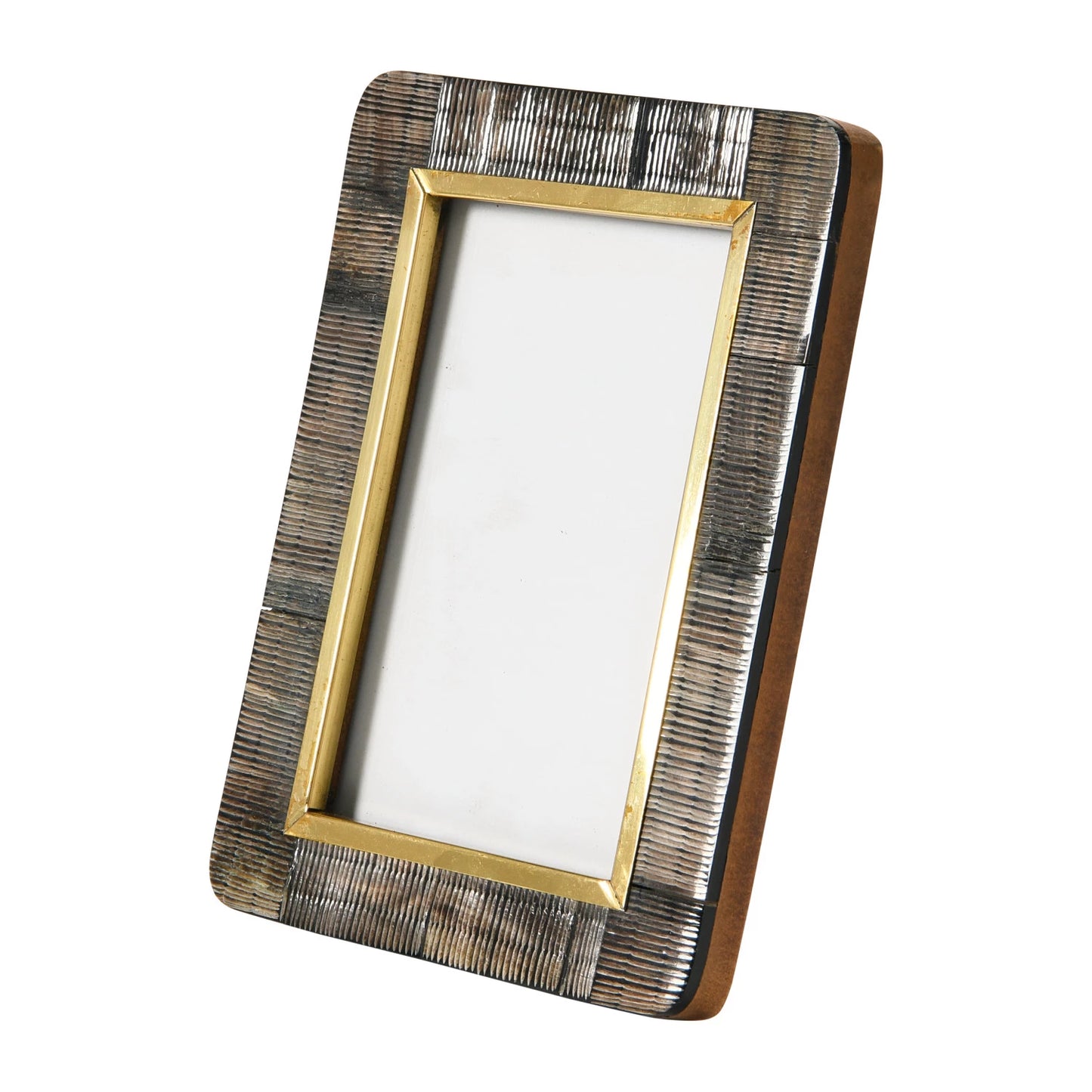 Hand-Carved Frame w/ Brass
