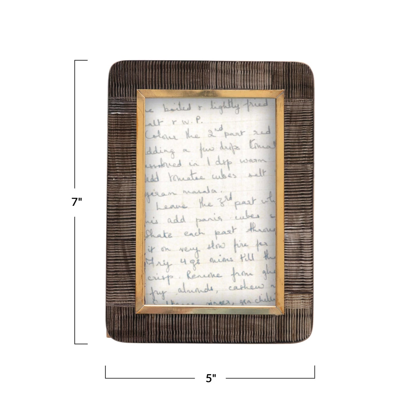 Hand-Carved Frame w/ Brass