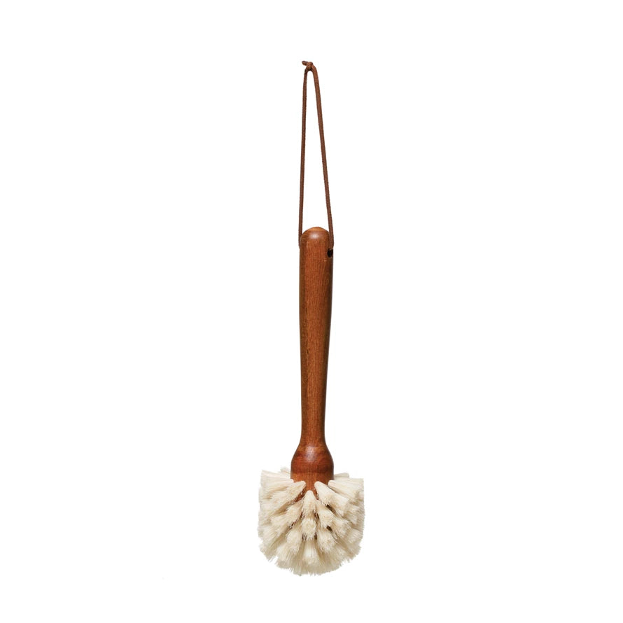 Beech Wood Brush with Leather Tie