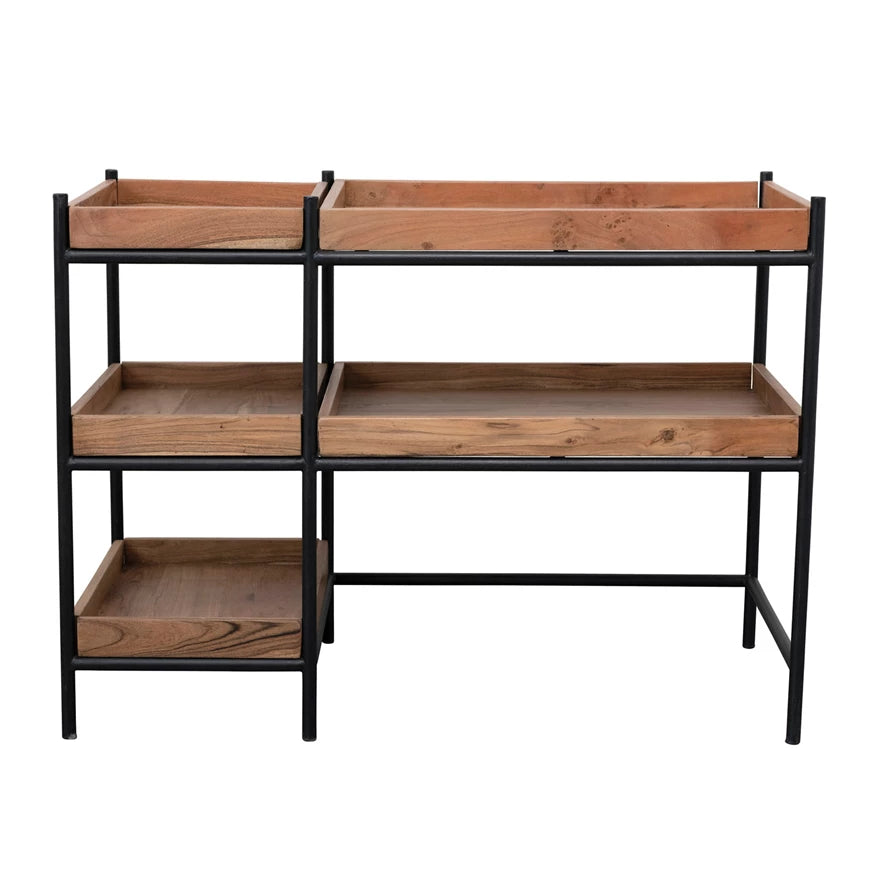 Console Table with 5 Removable Shelves