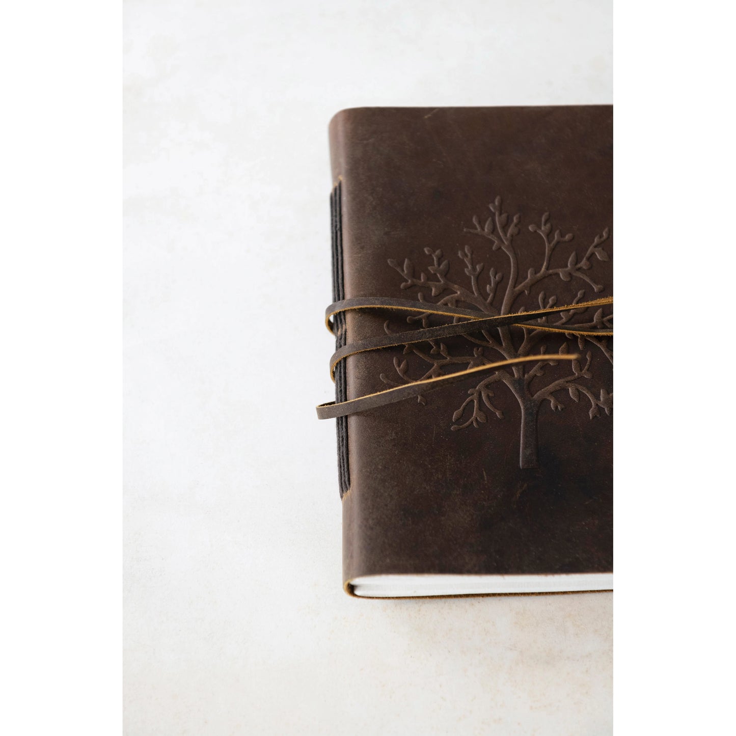 Leather Bound Journal with Handmade Paper