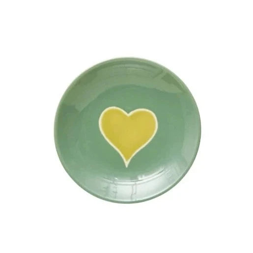 Handmade Stoneware Plate w/ Heart