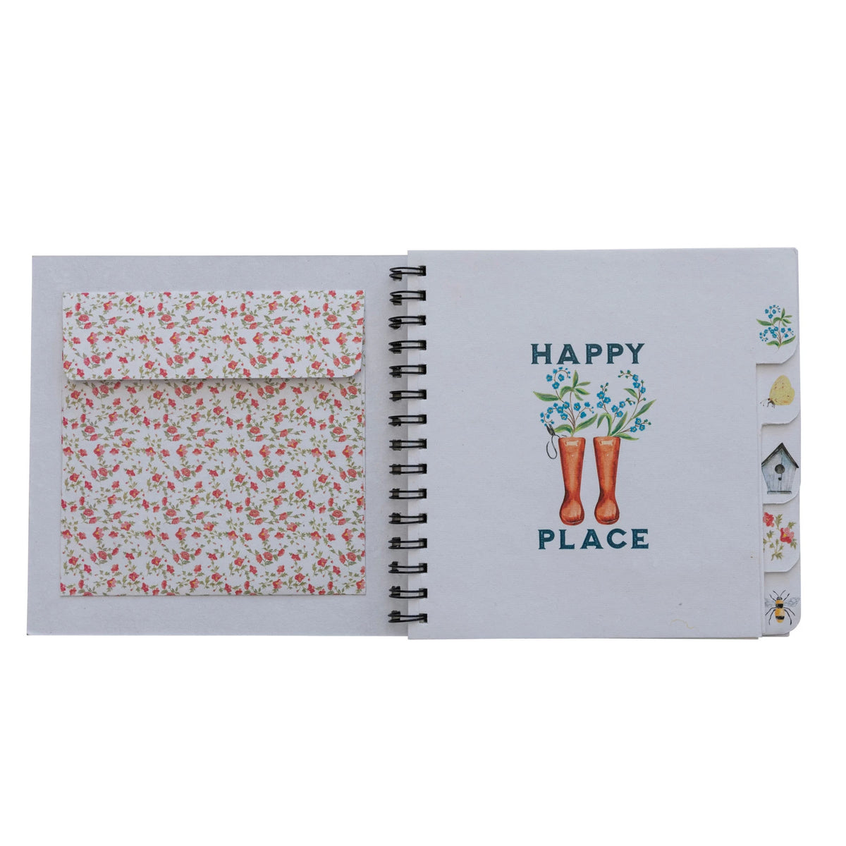 Spiral Bound Garden Journal "Bee Happy"