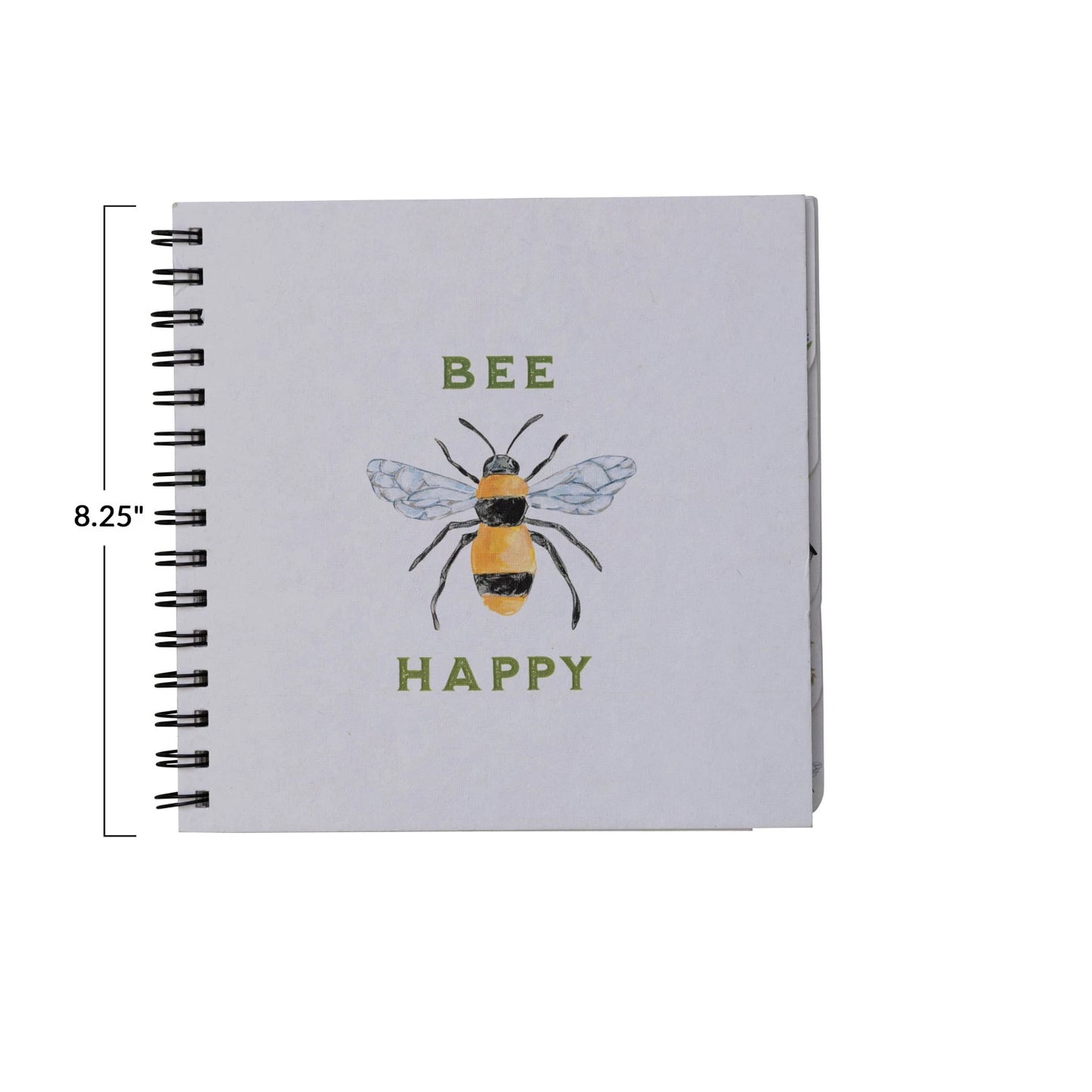 Spiral Bound Garden Journal "Bee Happy"