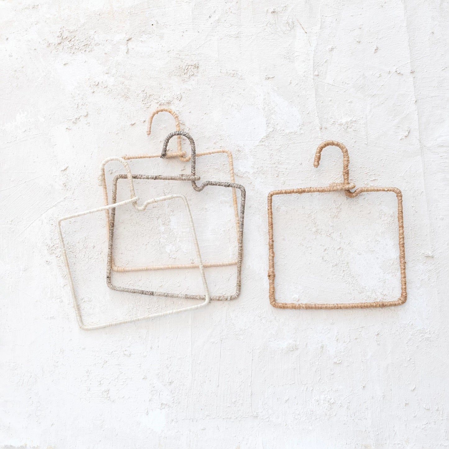 Wire & Natural Fiber Wrapped Hanger