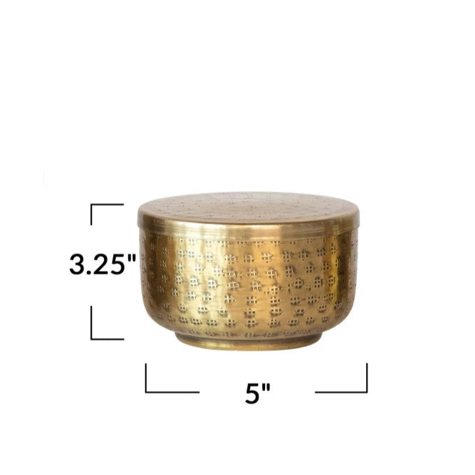 Hammered Aluminum Containers with Lids