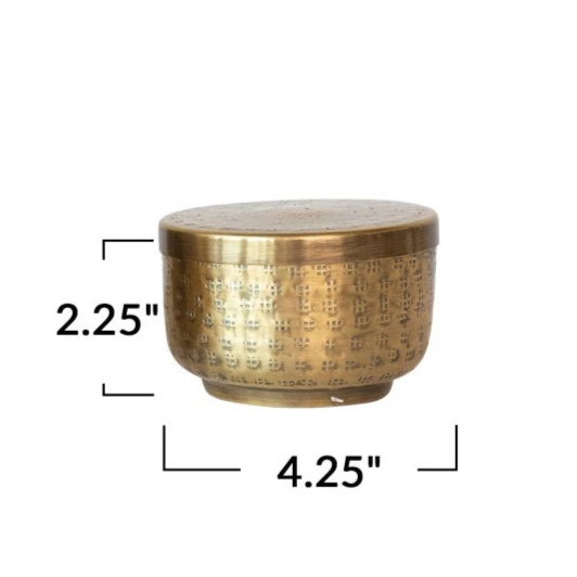 Hammered Aluminum Containers with Lids