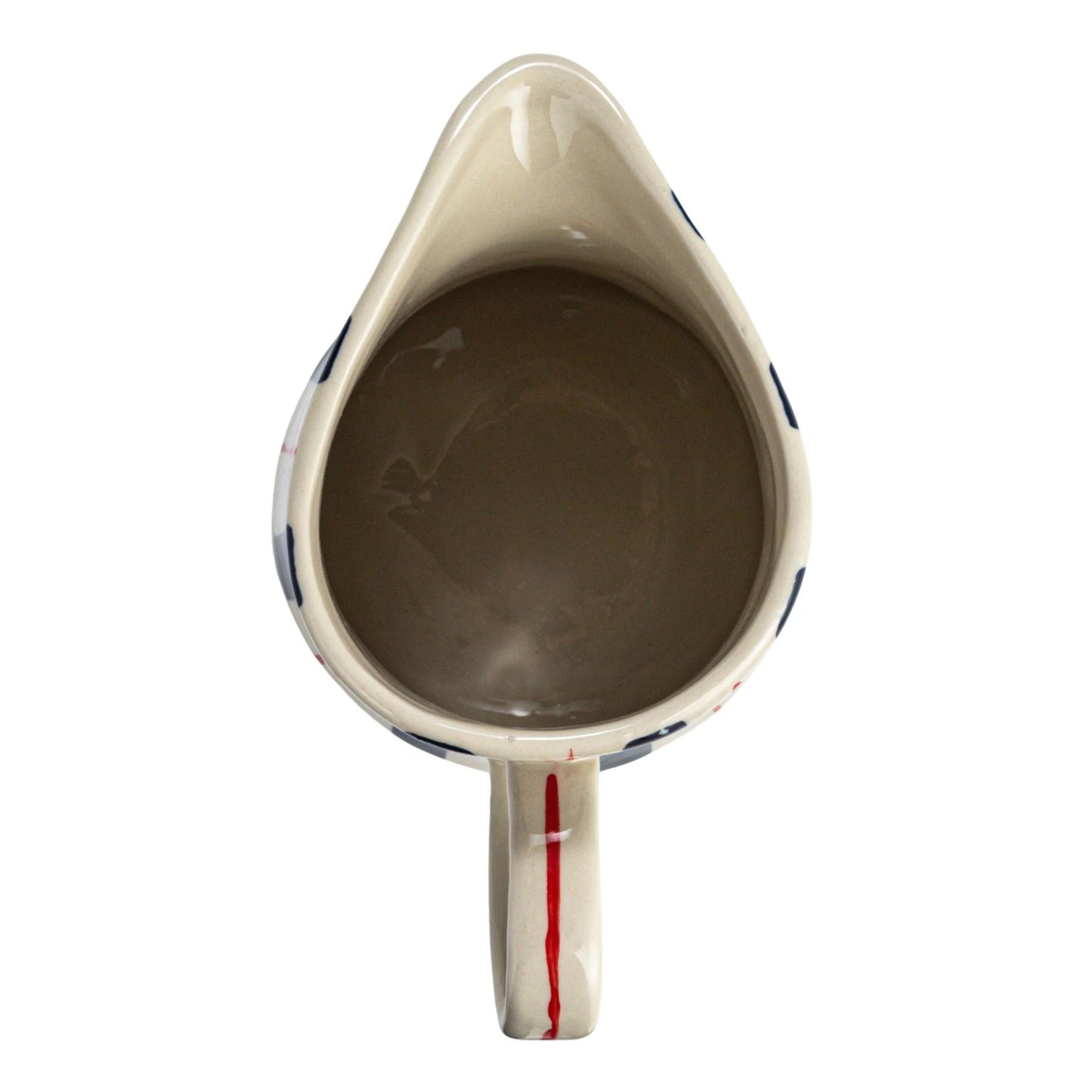 Striped Stoneware Pitcher