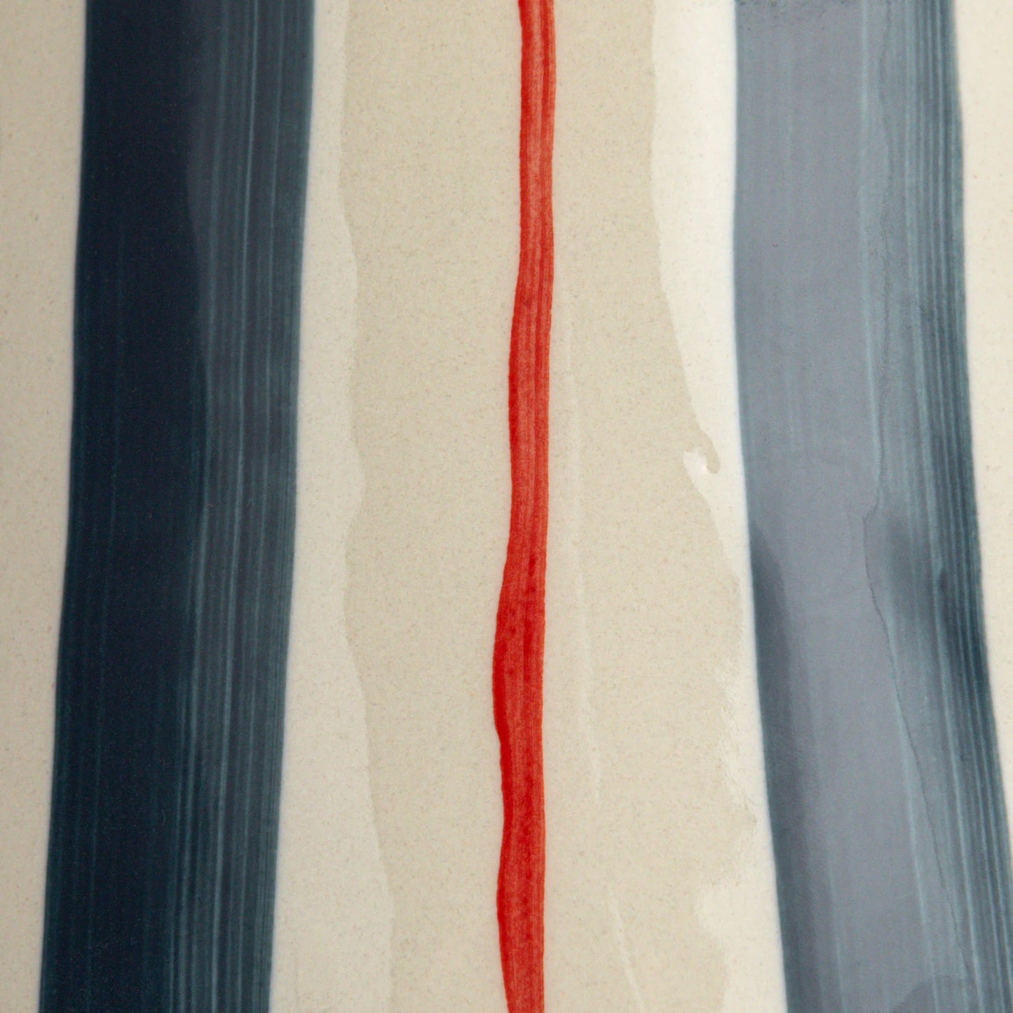 Striped Stoneware Pitcher