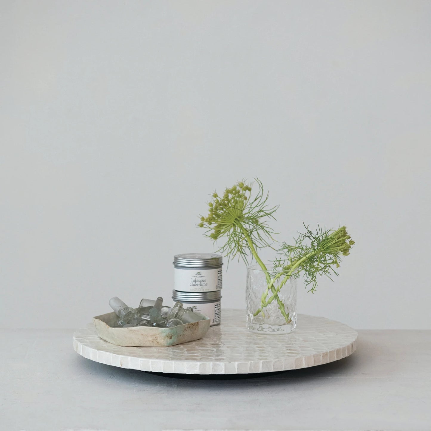 Natural Capiz Shell Lazy Susan