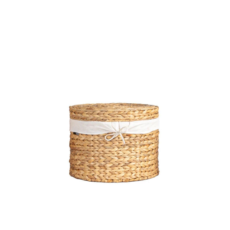 Water Hyacinth Baskets w/ Lids & Lining