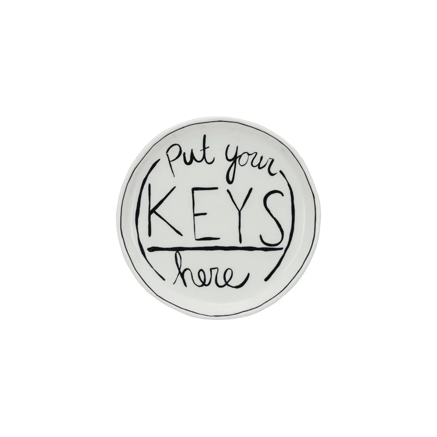 "Put Your Keys Here" Stoneware Dish