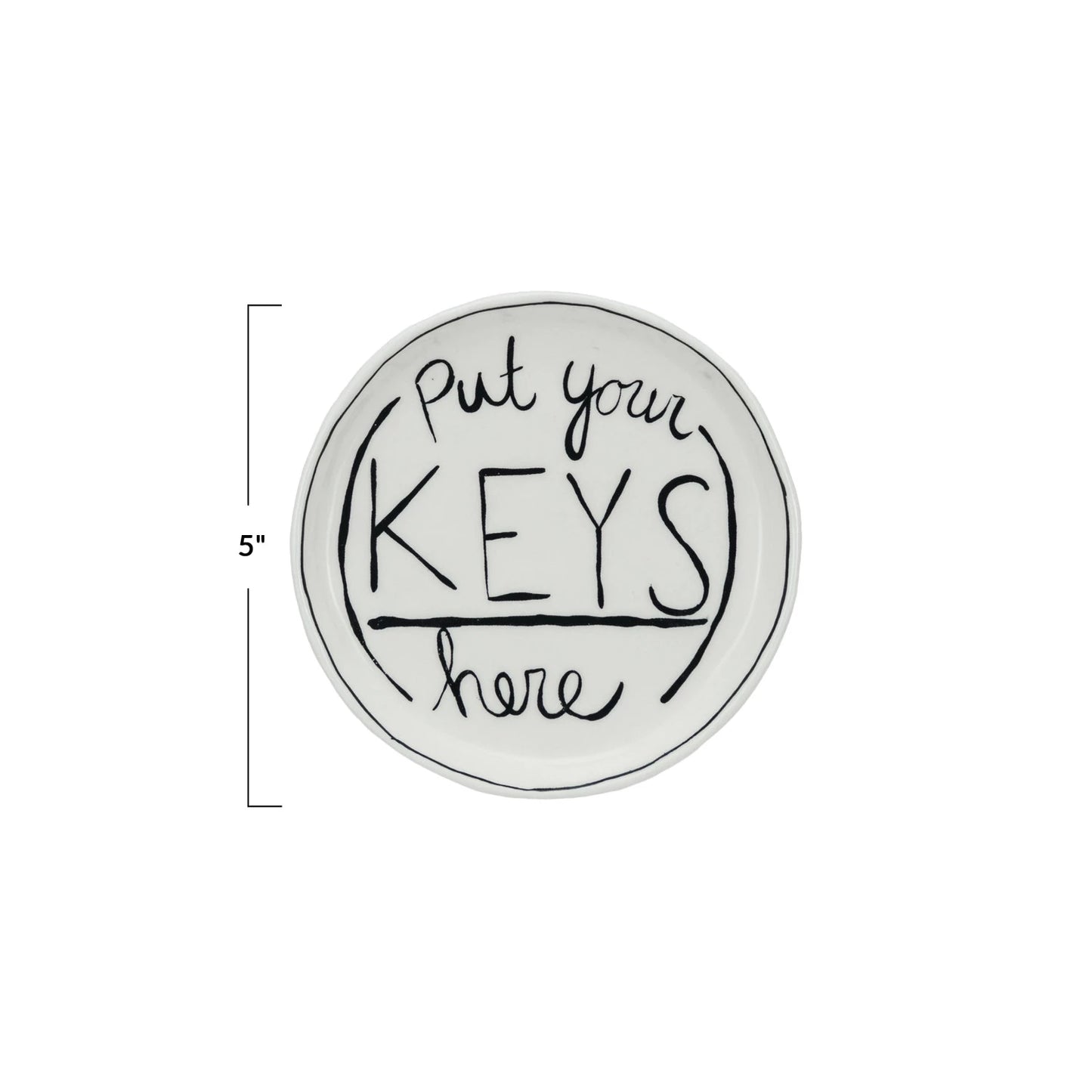 "Put Your Keys Here" Stoneware Dish