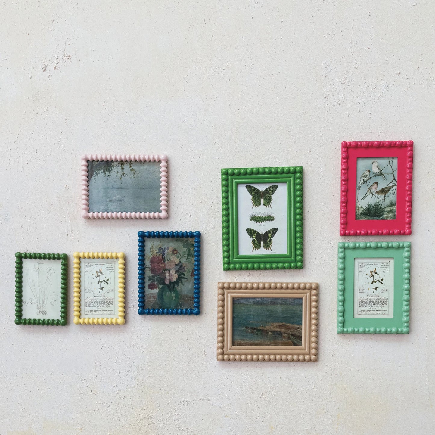 Spindle Picture Frame with Vintage Reproduction Image