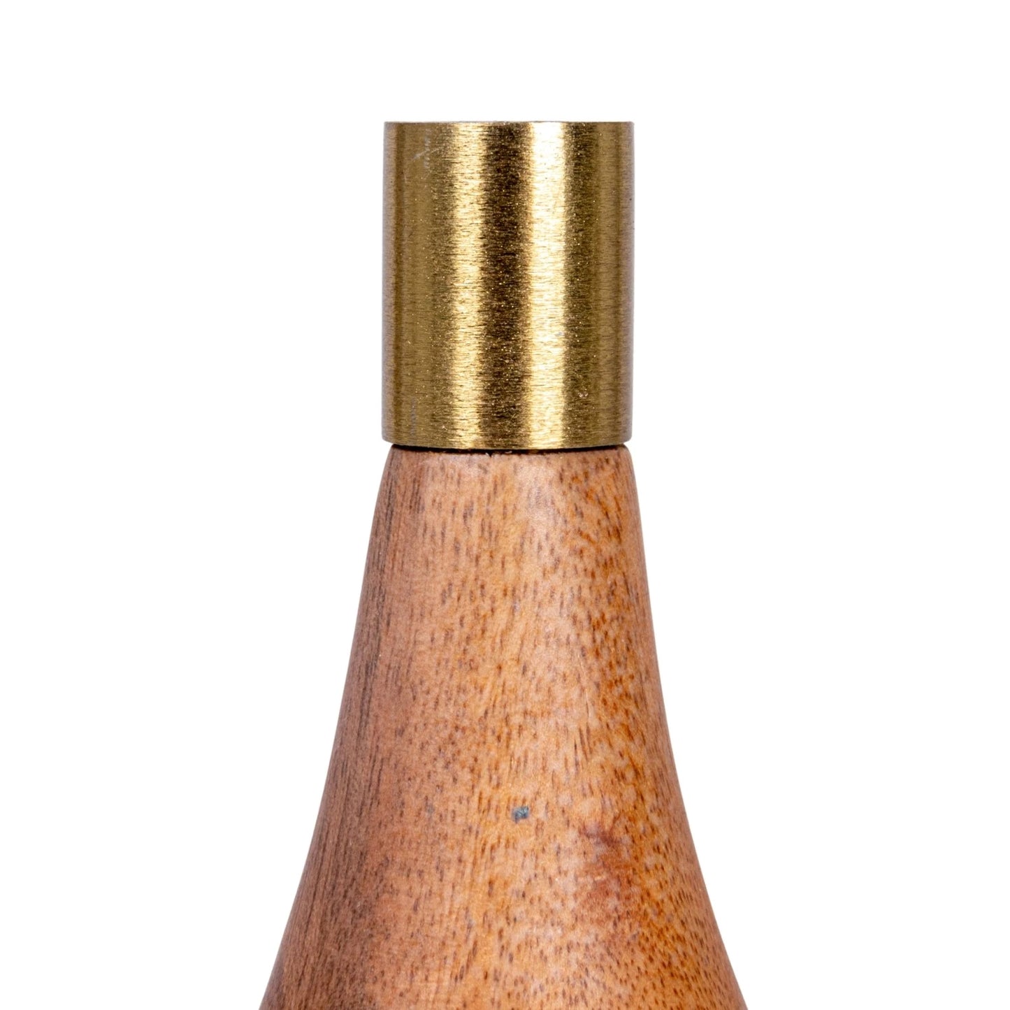 Mango Wood & Metal Taper Holder