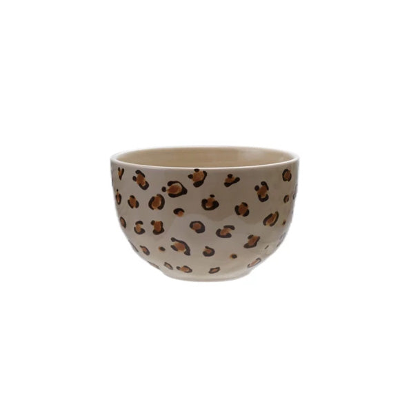 Animal Print Stoneware Bowls