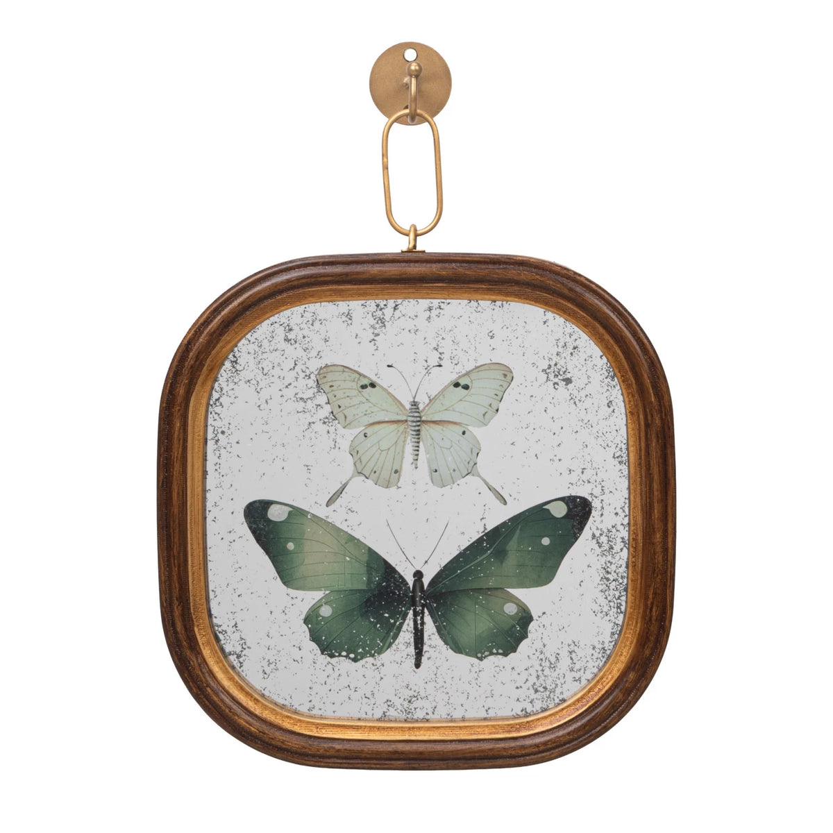 Butterfly Art on Framed Antique Mirror