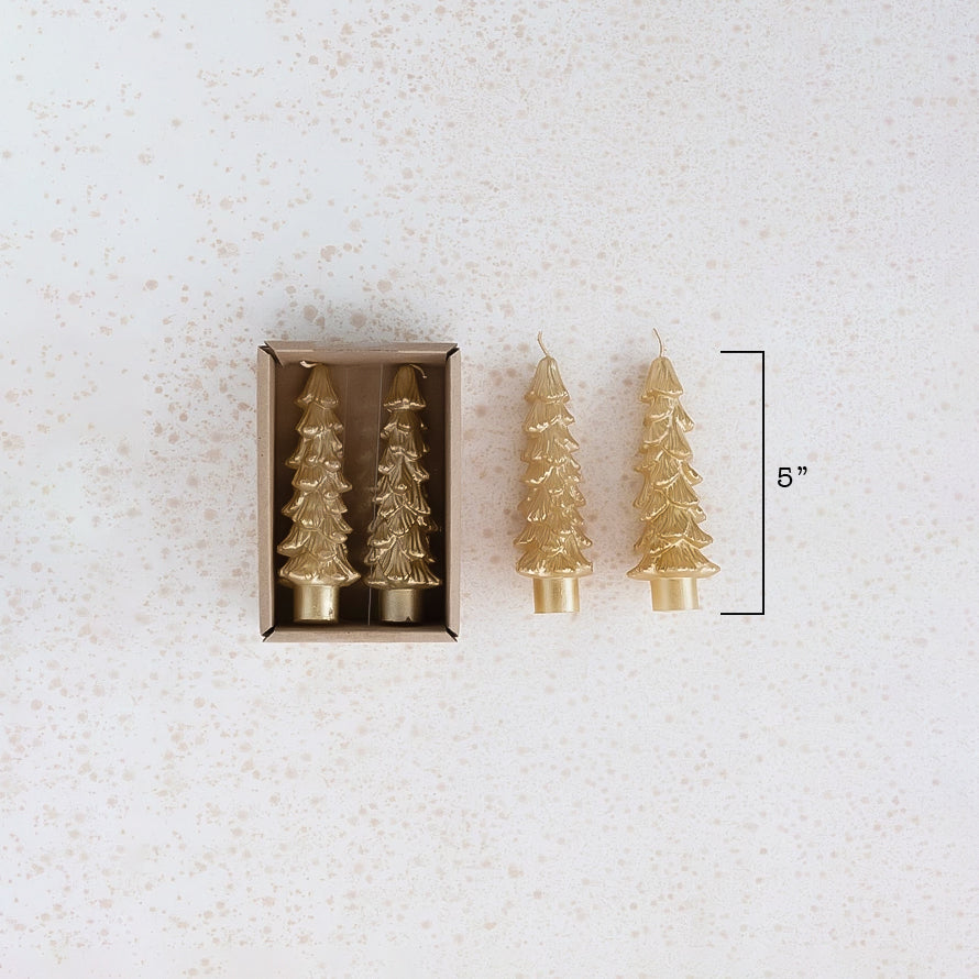 Pair of Unscented Tree Shaped Candles