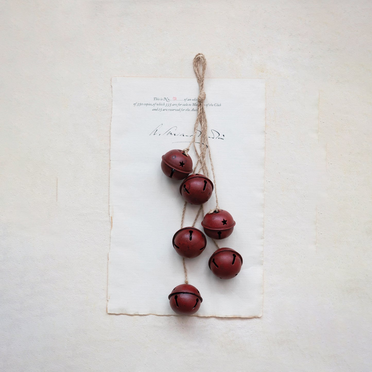 Red Bells on Jute Hanger