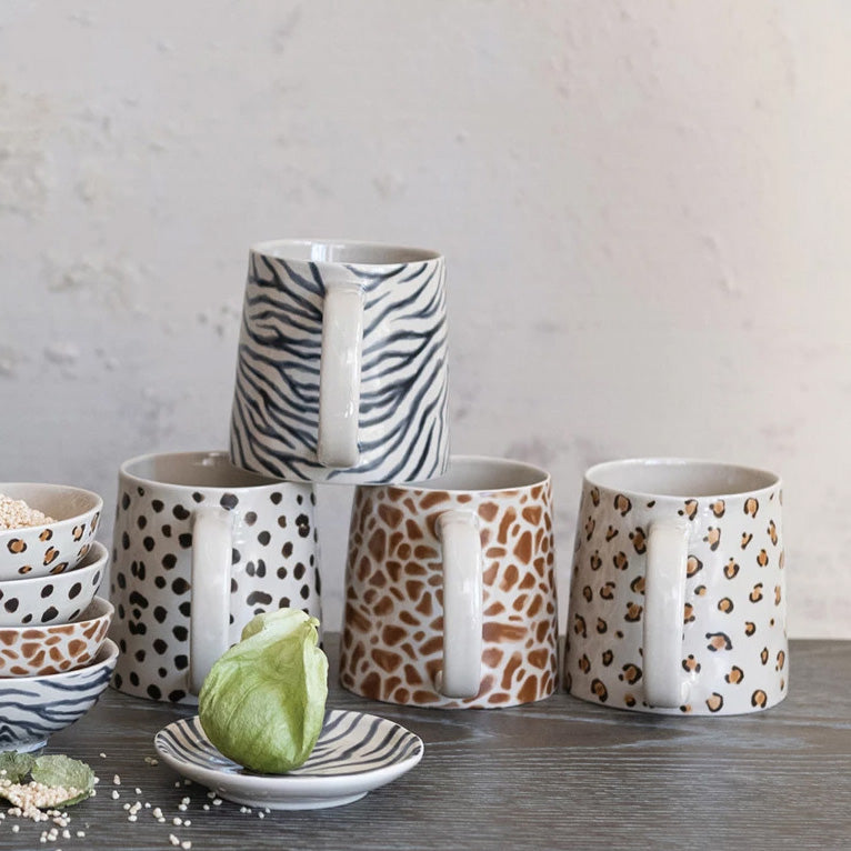 Animal Print Stoneware Mug