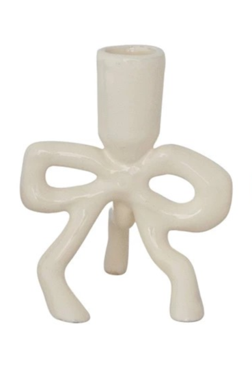 Bow Shaped Taper Holder | Enameled Cast Aluminum