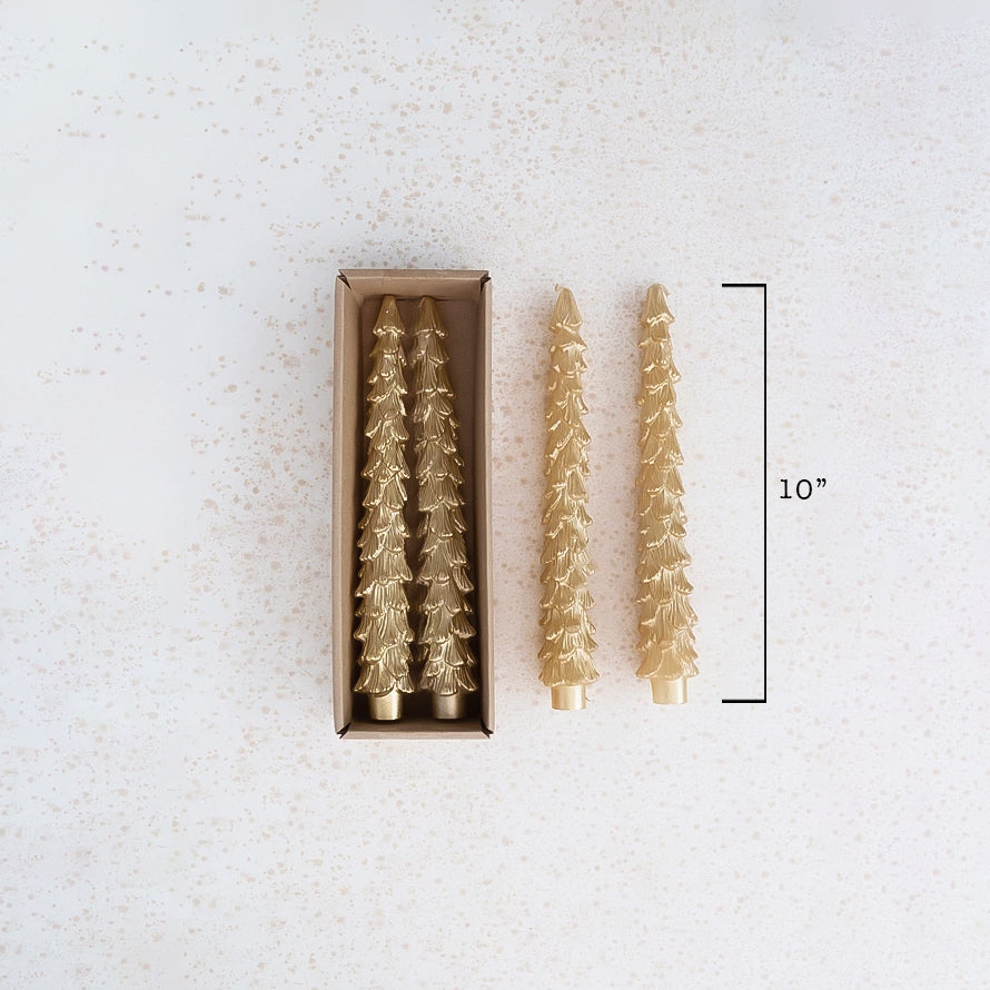 Pair of Unscented Tree Shaped Candles