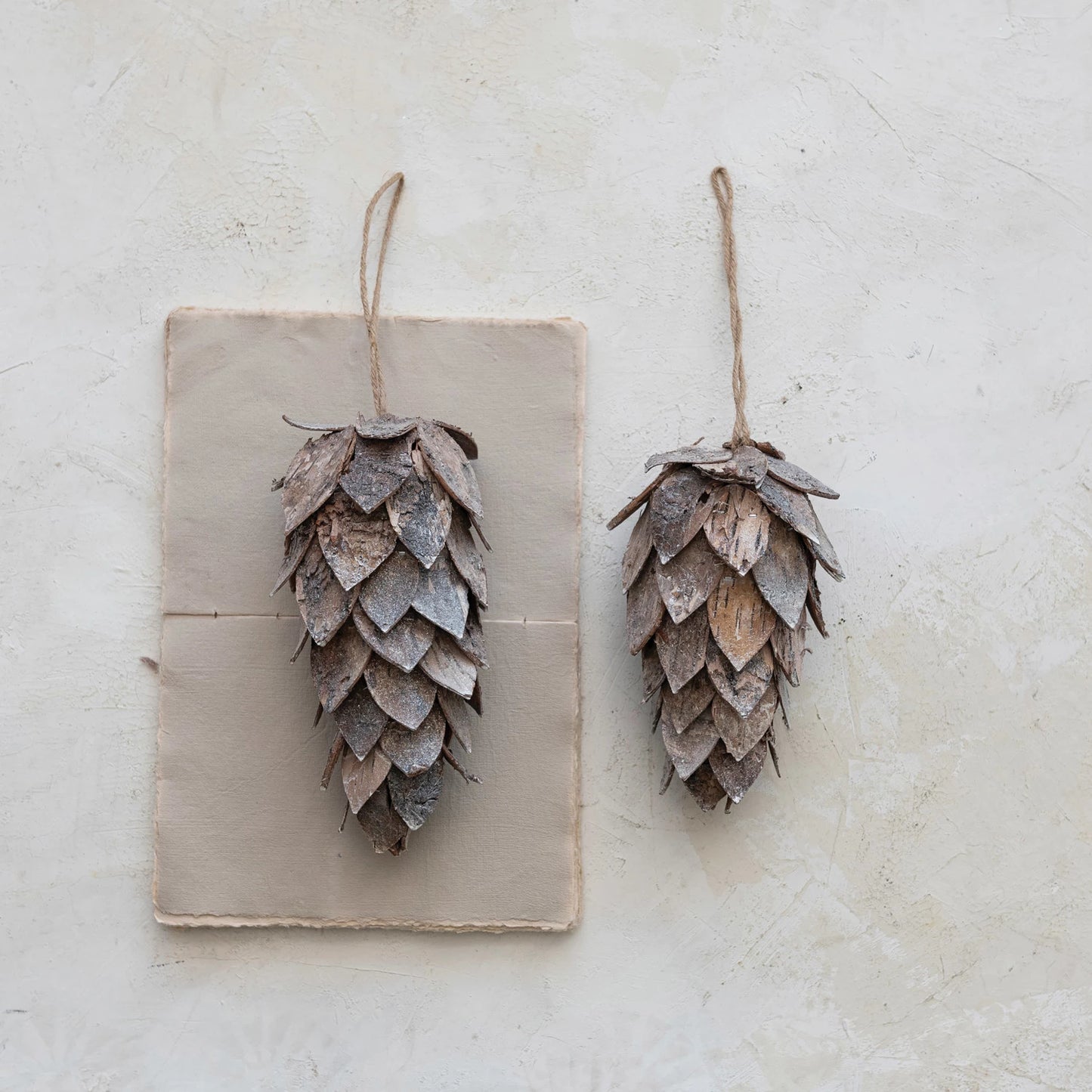 Birch Bark Pinecone Ornament