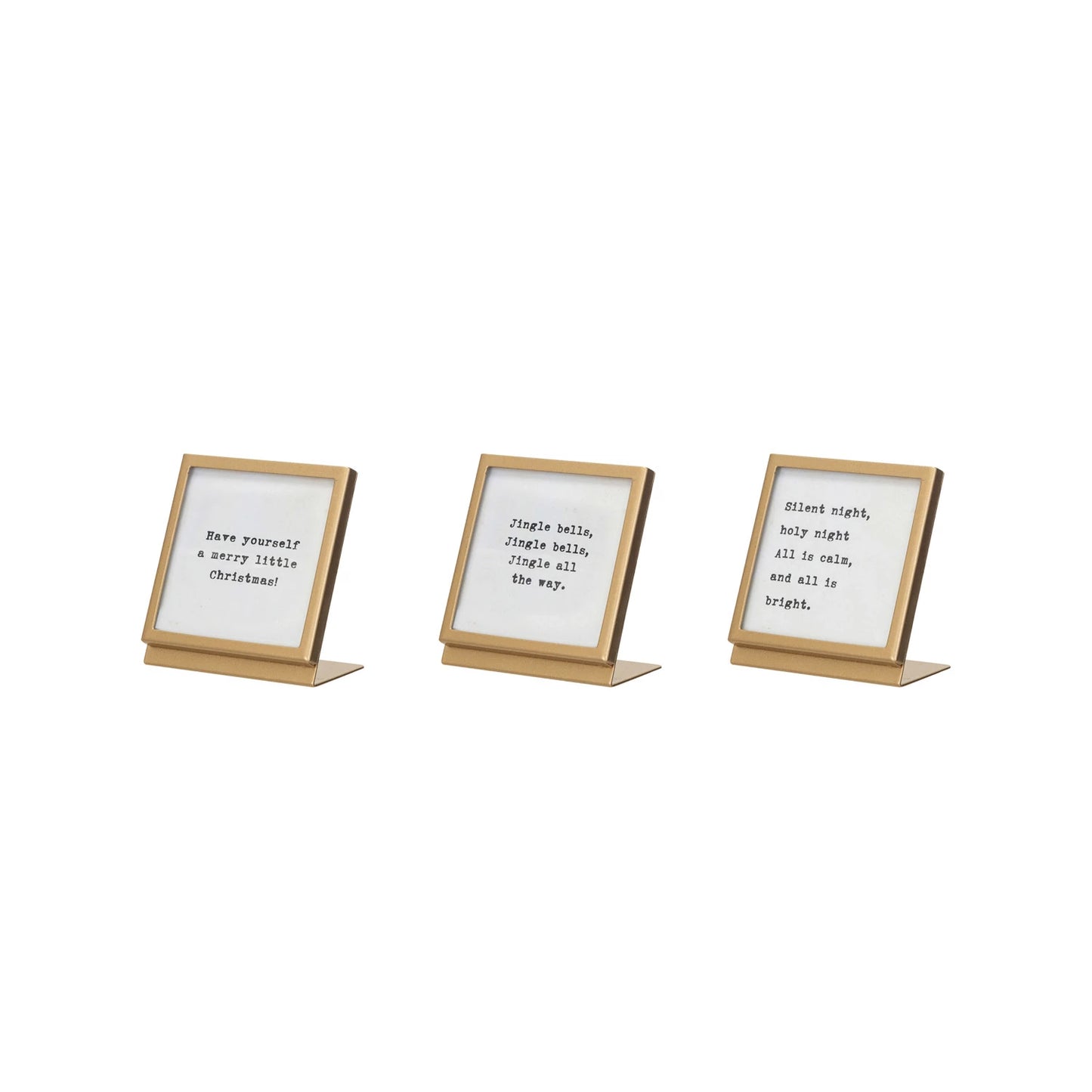 Gold metal Frame with Holiday saying