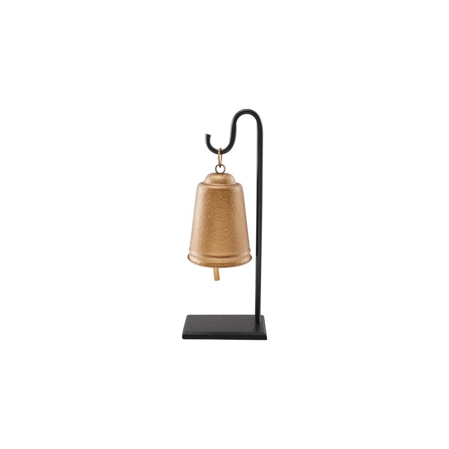 Antique Gold Metal Bell with Black Stand