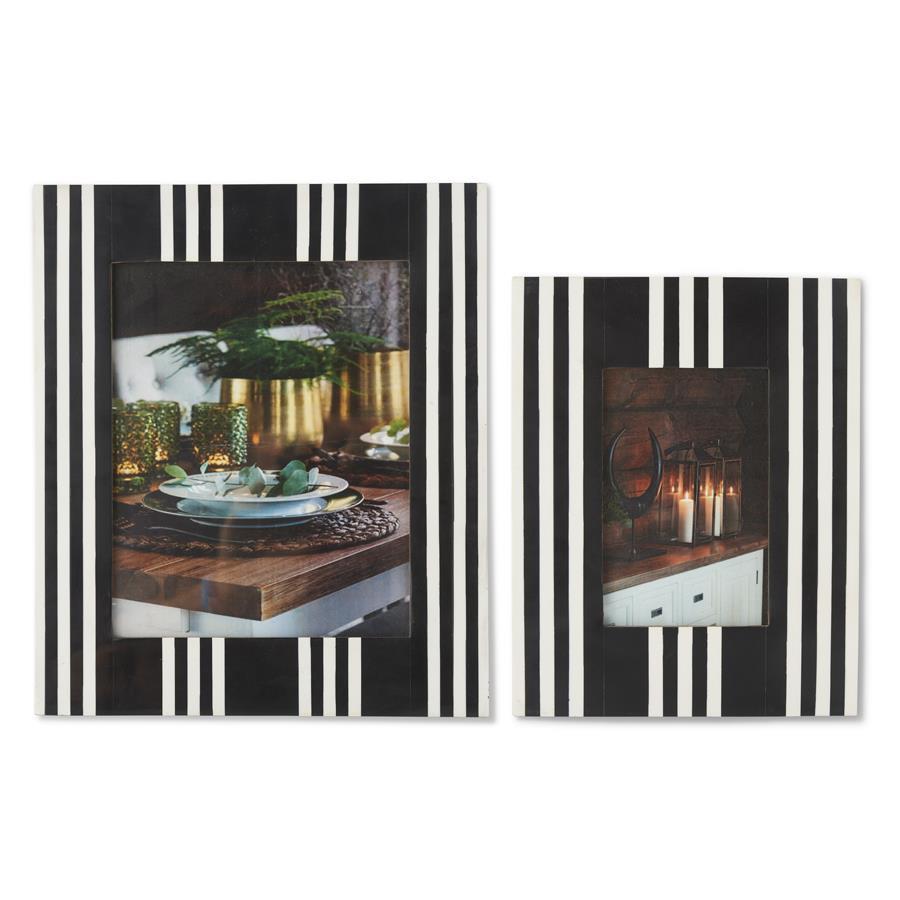 Black & White Stipe Frame - Small