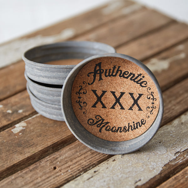 Mason Jar Lid Coaster - Authentic Moonshine