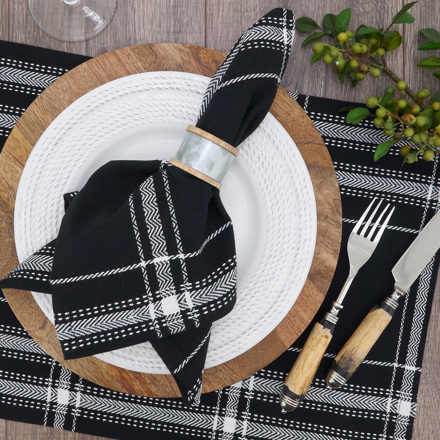 Plaid Napkin S/4
