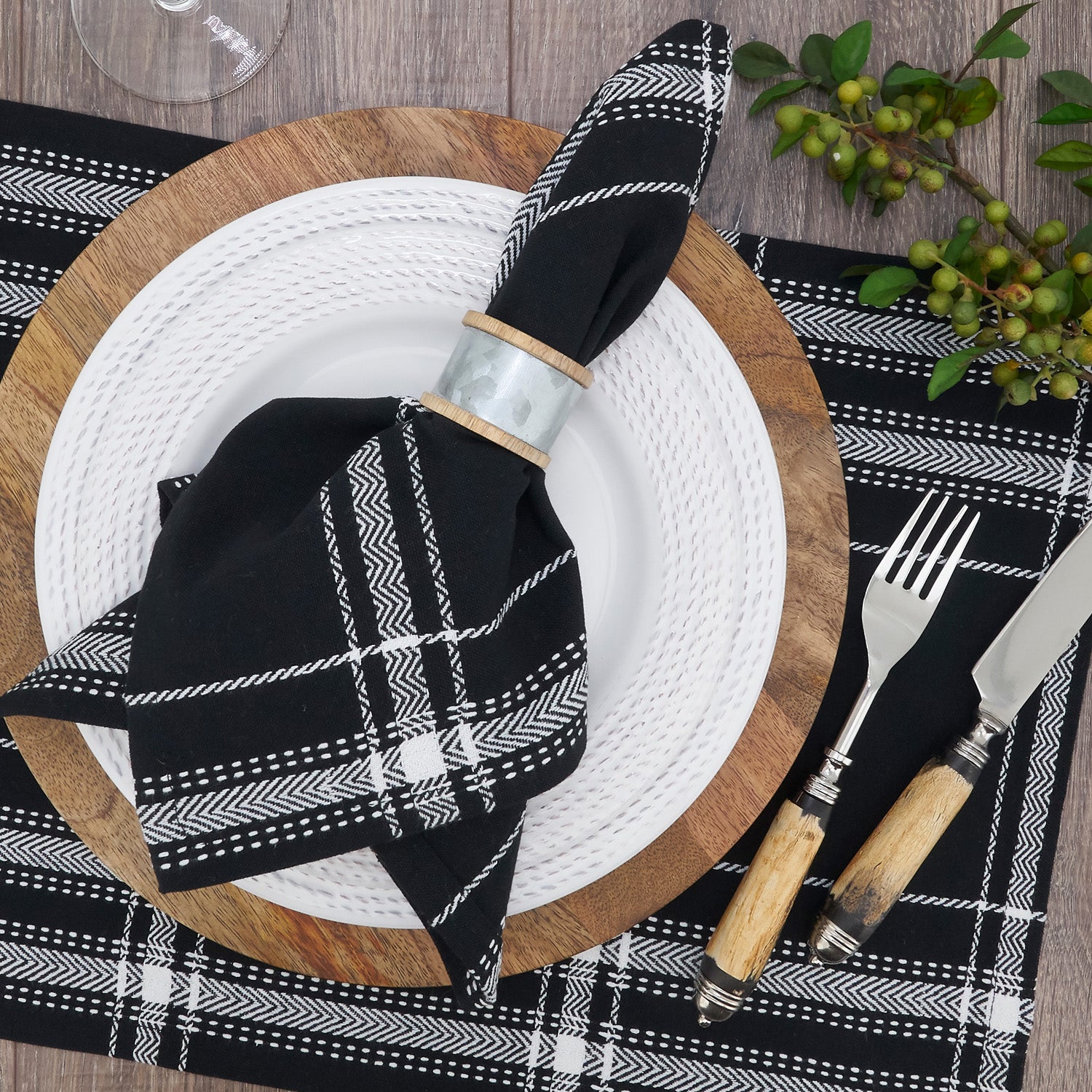 Plaid Napkin S/4