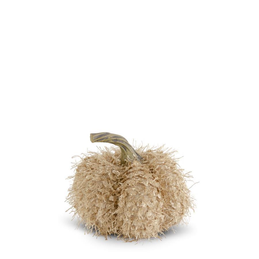 Small Cream Fringe Pumpkin