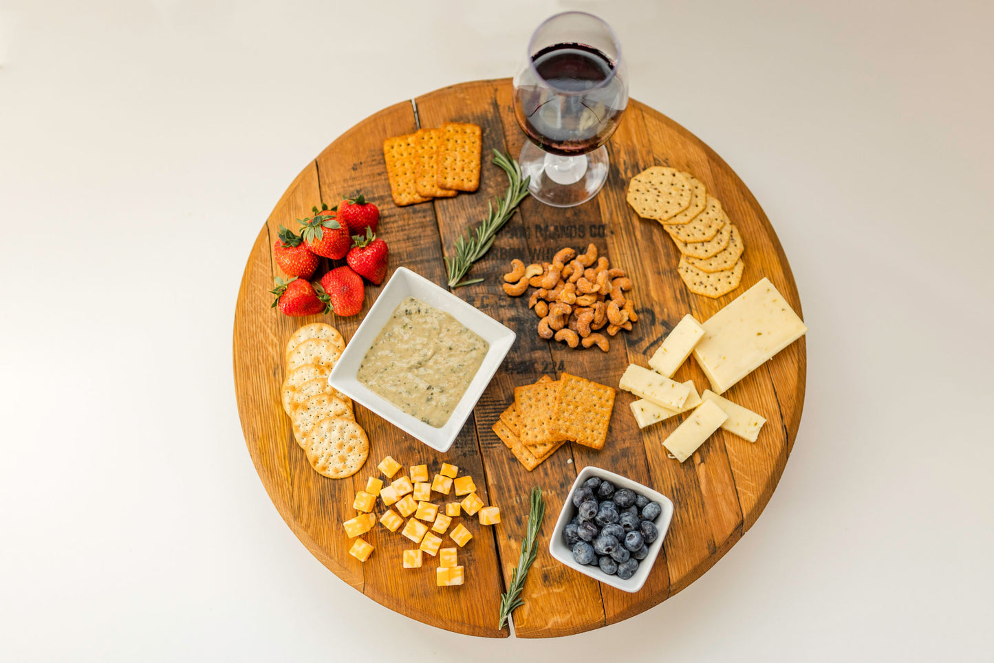 Whiskey Barrel Lid - Lazy Susan