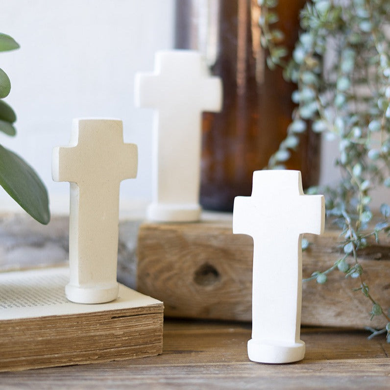 Hand Carved Stone Standing Cross