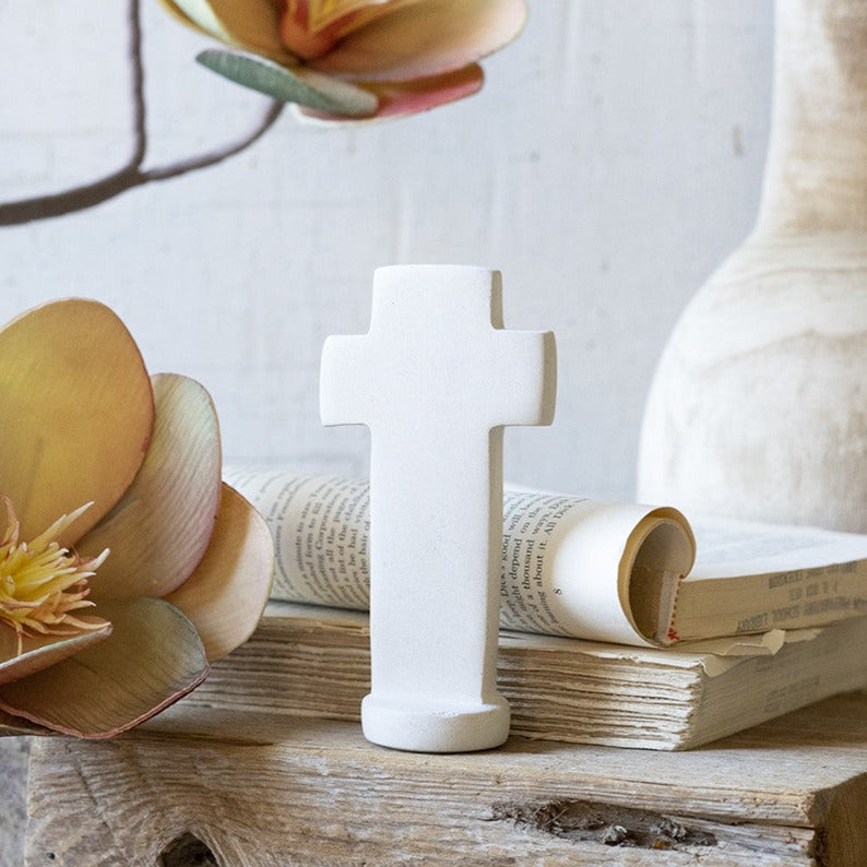 Hand Carved Stone Standing Cross