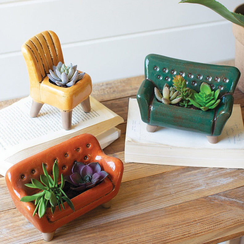 Ceramic Sofa & Chair Planters