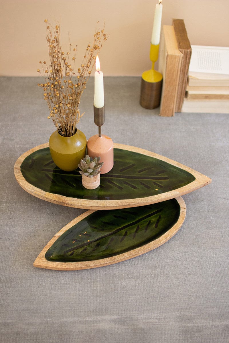 Wooden Leaf Platter