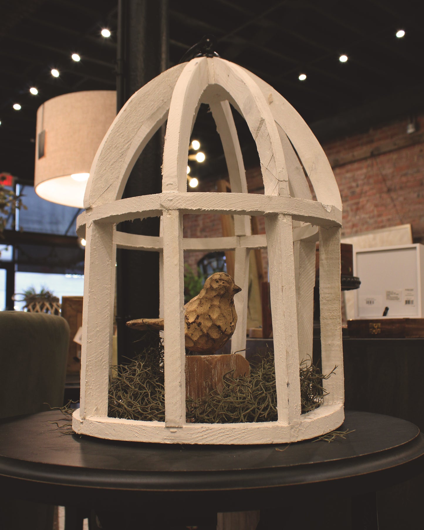 White Bird Cage Lantern