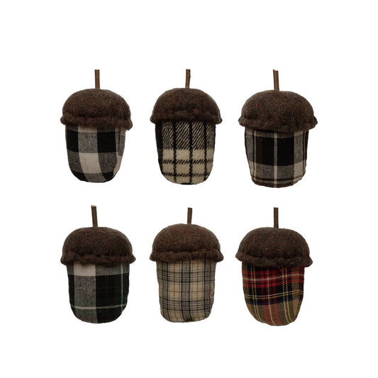 Plaid Fabric Acorn