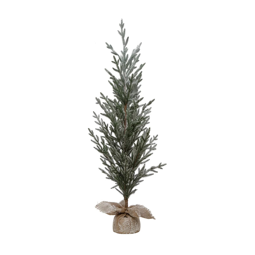 Faux Pine Tree with a Snow Finish