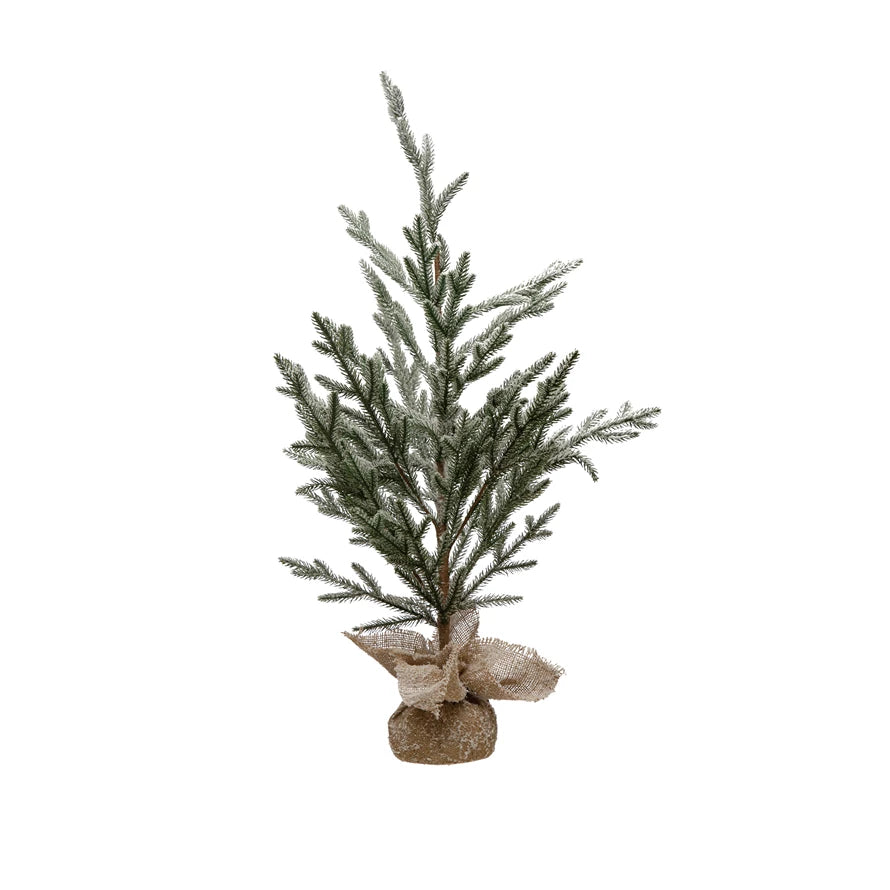 Faux Pine Tree with a Snow Finish