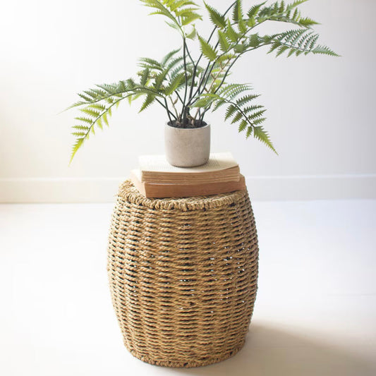 Woven Vine Poof Stool